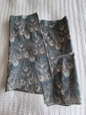 Liberty Of London Peacock Feather Print Scarf